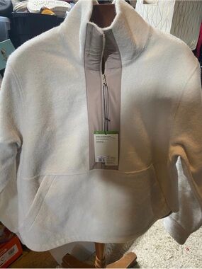 Alpine Design Cream Fleece Half-Zip Pullover